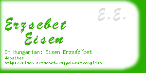 erzsebet eisen business card